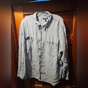 Chaps Classic Blue Denim Button-Up Shirt